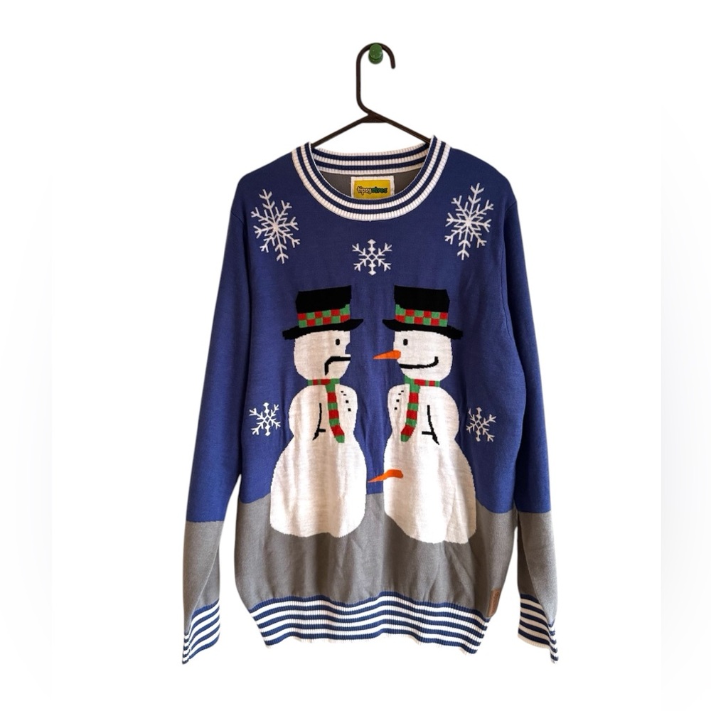 Tipsy Elves Snowman Nose Thief Christmas Ugly Sweater XXL
